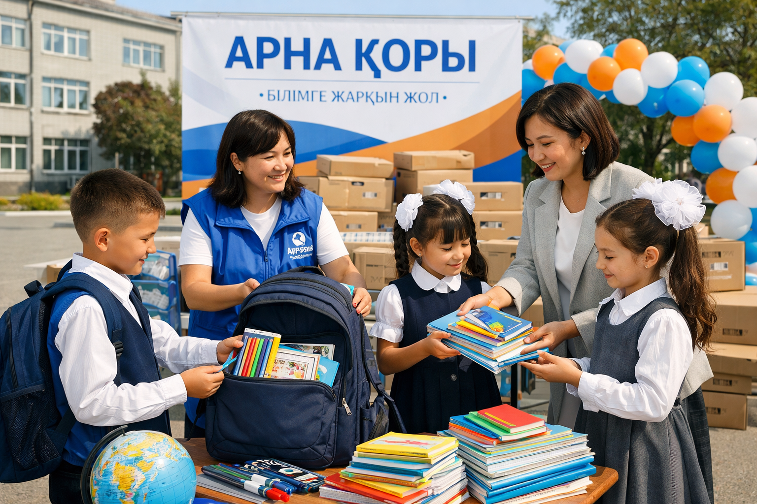 Арна қоры мектеп құралдарын таратты